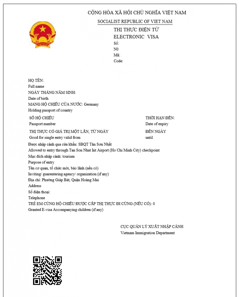 Vietnam E Visa For Chinese Passport Holders 0182