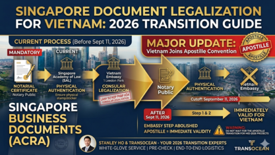 Singapore Notary Public to Vietnam Embassy: The 2026 Legalization Guide