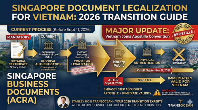 Singapore Notary Public to Vietnam Embassy: The 2026 Legalization Guide